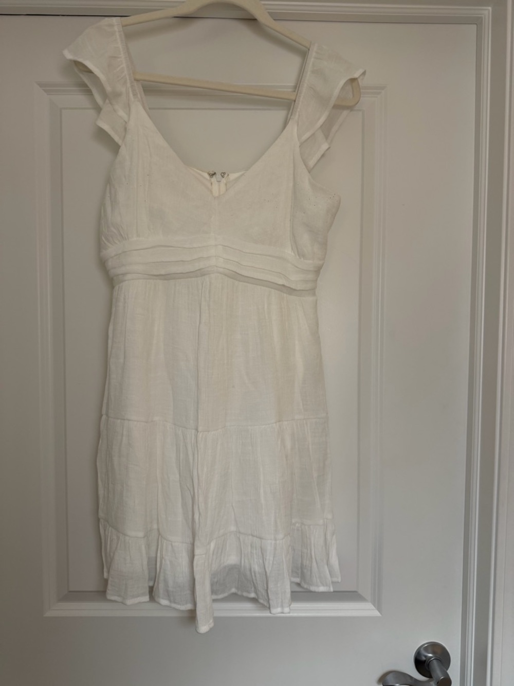 White Ruffled Strap Sundress - Picture 3 of 3